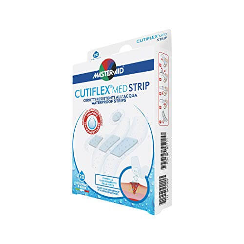 Master-Aid Cutiflex Med Strip Cerotto Impermeabile Trasparente 20 Pezzi