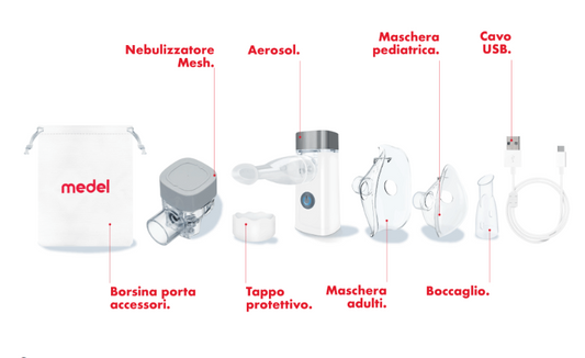 Medel Compact Mesh Aerosol Portatile con Batteria Ricaricabile