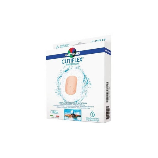 Master-Aid Cutiflex Waterproof Cerotto Impermeabile Trasparente 10x6 5 pezzi