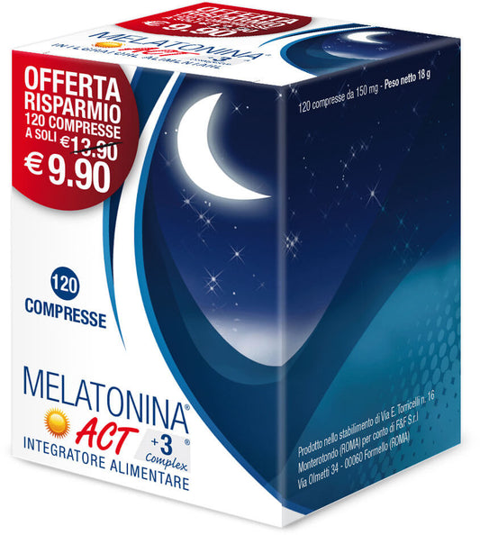 Melatonina Act 1mg + 3 Complex 120 compresse