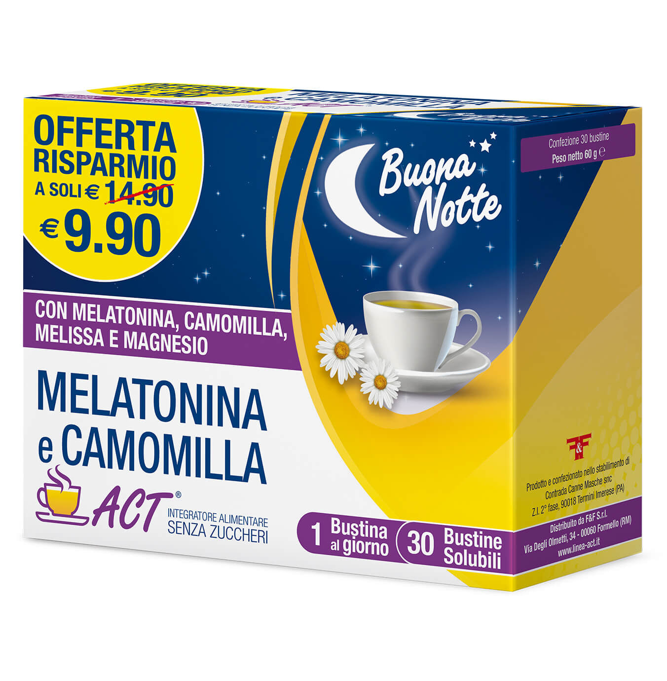 Melatonina e Camomilla Act 30 bustine