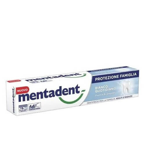 Mentadent Dentifricio Protezione Famiglia Bianco Quotidiano 75ml