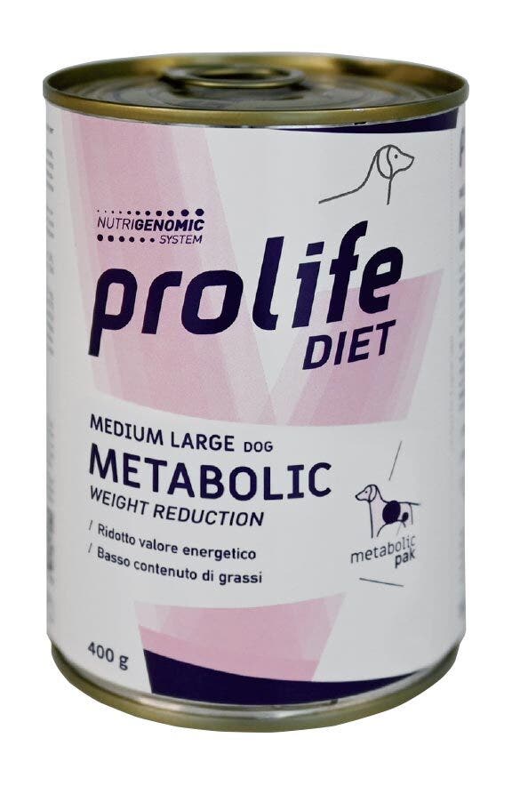 Prolife Diet Dog Metabolic Cibo Umido Per Cani Taglia Media/Grande Lattina 400g