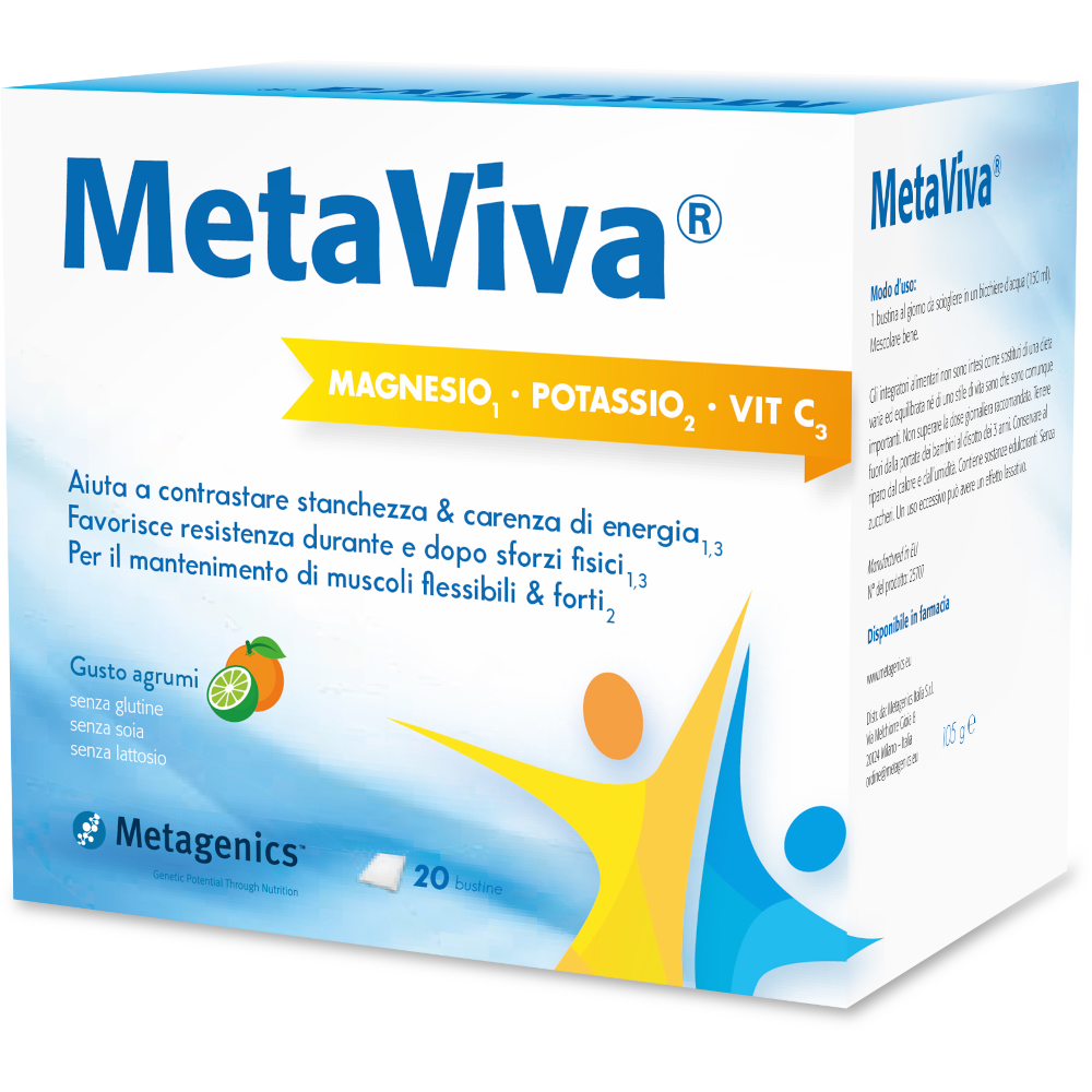 Metaviva Magnesio Potassio Vitamina C 20 Bustine