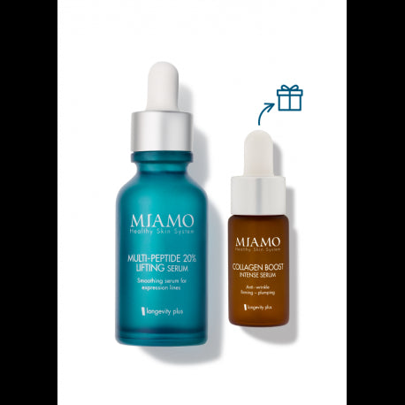 Miamo Cofanetto Rughe d'Espressione Multi Peptide 20% Lifting Serum 30 ml + Miamo Collagen Boost 10 ml