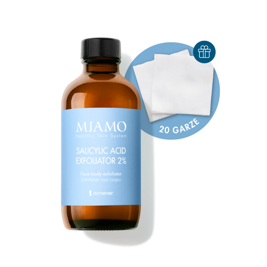 Miamo Box Salicylic Acid Exfoliator Acnever 2% 120ml + Garza per l'Esfoliazione