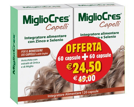 MiglioCres Capelli Donna 60 + 60 compresse