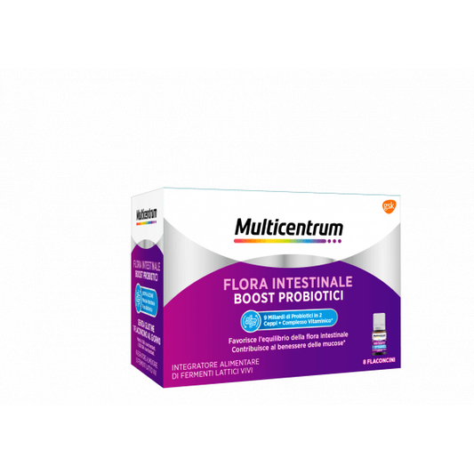 Multicentrum Flora Intestinale Boost Probiotici 8 flaconcini