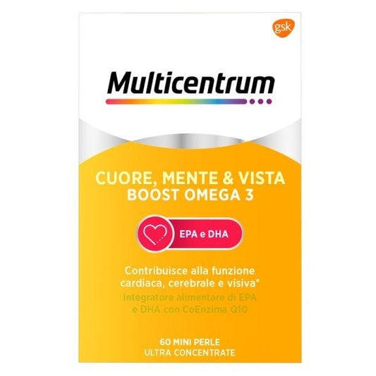 Multicentrum Cuore, Mente e Vista Boost Omega 3 60 mini perle