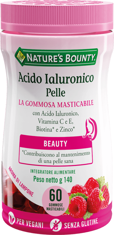 Nature's Bounty Acido Ialuronico Pelle 60 Gommose Masticabili