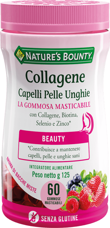 Nature's Bounty Collagene Capelli Pelle Unghie 60 Gommose Masticabili