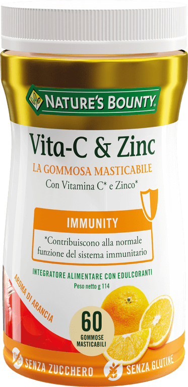 Nature's Bounty Vita-C & Zinc 60 gommose masticabili