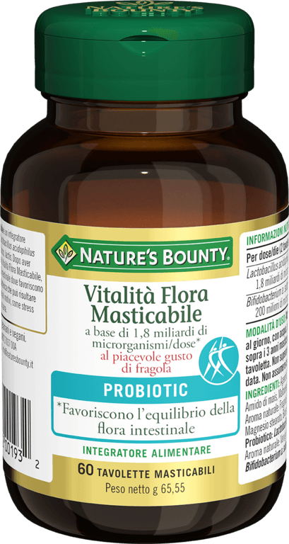 Nature's Bounty Vitalità Flora Masticabile 60 tavolette