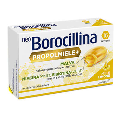 NeoBorocillina Propolmiele+Miele e Limone 16 pastiglie