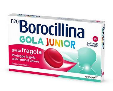 Neoborocillina Gola Junior Fragola 15 pastiglie gommose