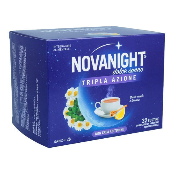 Novanight Tripla Azione Dolce Sonno 32 bustine Miele e Limone