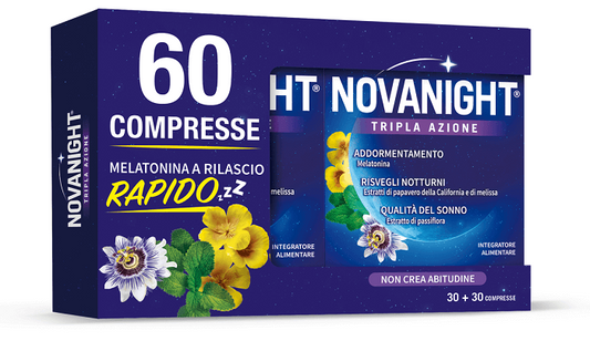 Novanight Tripla Azione Sul Sonno Pacco Doppio 30+30 compresse