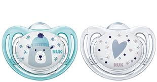 Nuk Succhietto Silicone 6-18 mesi Winter Celeste/Rosa