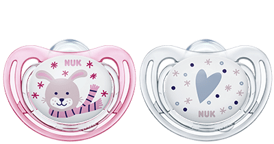 Nuk Succhietto Silicone 0-6 mesi Winter Rosa/Celeste