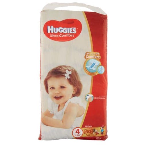 Huggies Ultra Comfort Pannolino Grande Taglia 4 50 Pezzi