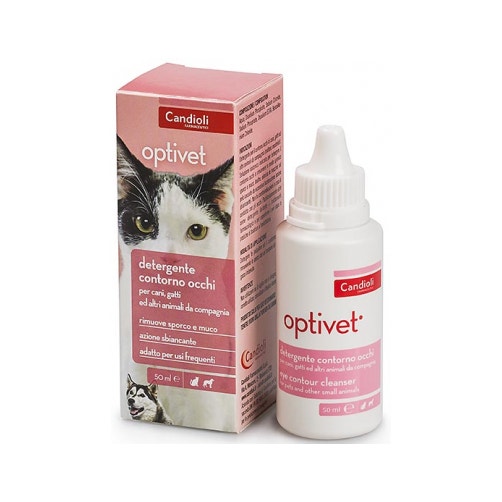 Optivet Detergente Contorno Occhi Cani Gatti 50ml