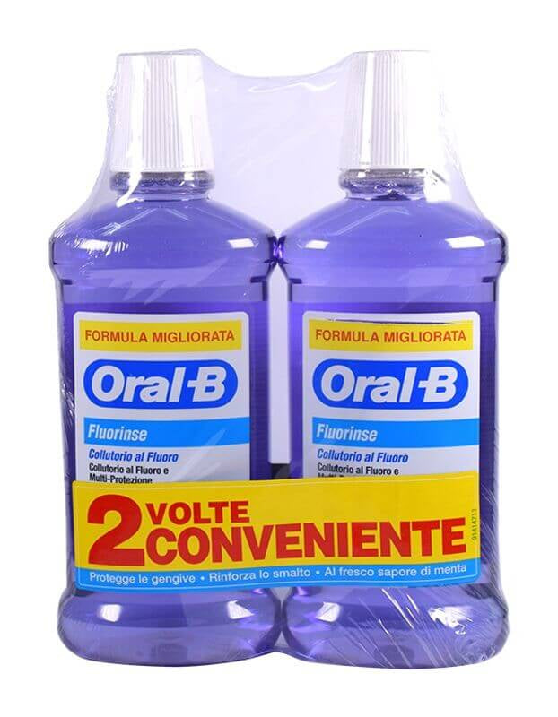 Oral-B Fluorinse Colluttorio Pacco Doppio 2x500ml