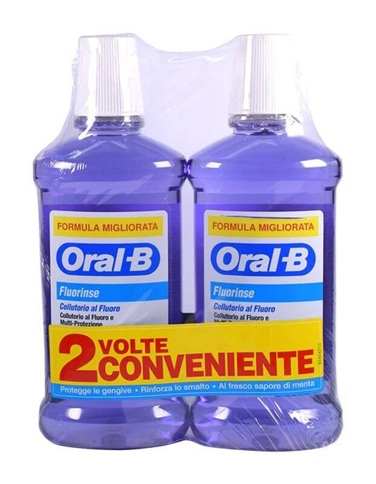 Oral-B Fluorinse Colluttorio Pacco Doppio 2x500ml