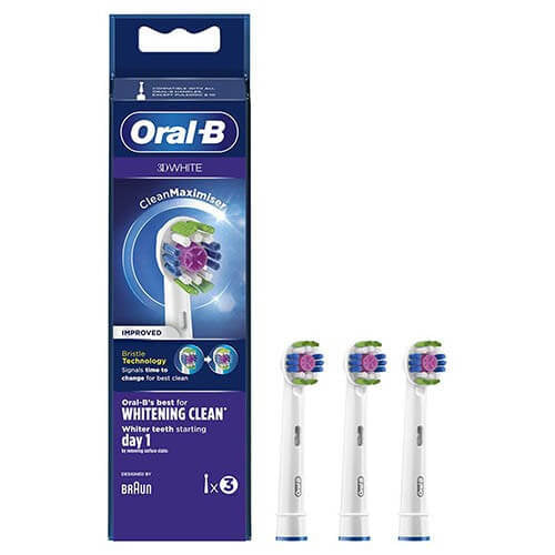 Oral-B Refill Testine di Ricambio 3D White 3 pezzi