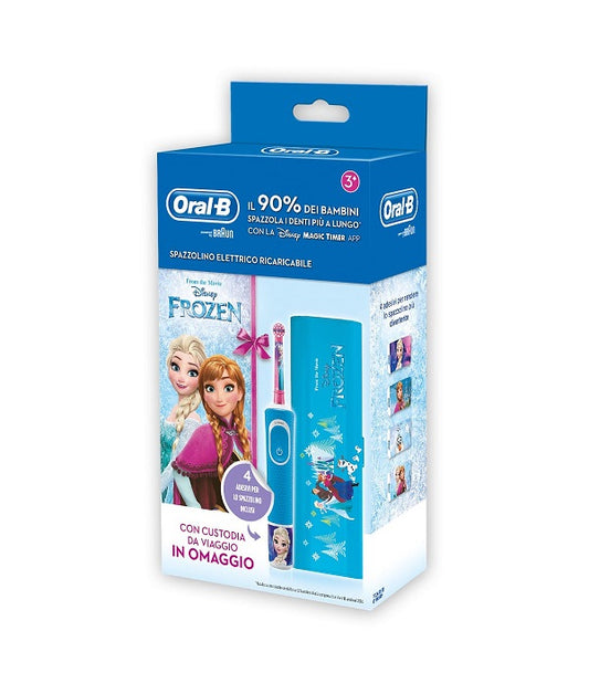 Oral-B Vitality Power Frozen + Custodia da Viaggio + Adesivi