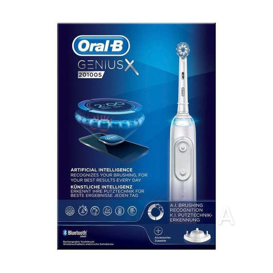 Oral-B GeniusX 20100S White + Custodia da Viaggio