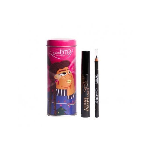 Purobio Kit Mascara Double Dream Supreme 11ml + Matita 01 Nera 1,6g