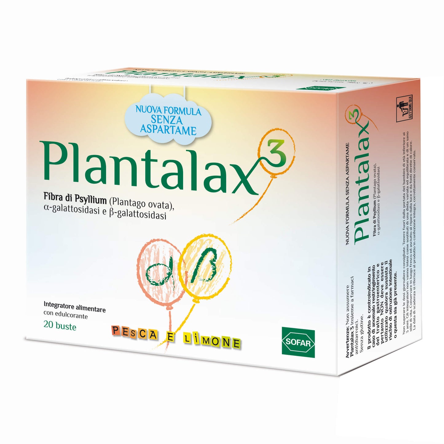 Plantalax 3 Pesca e Limone 20 bustine