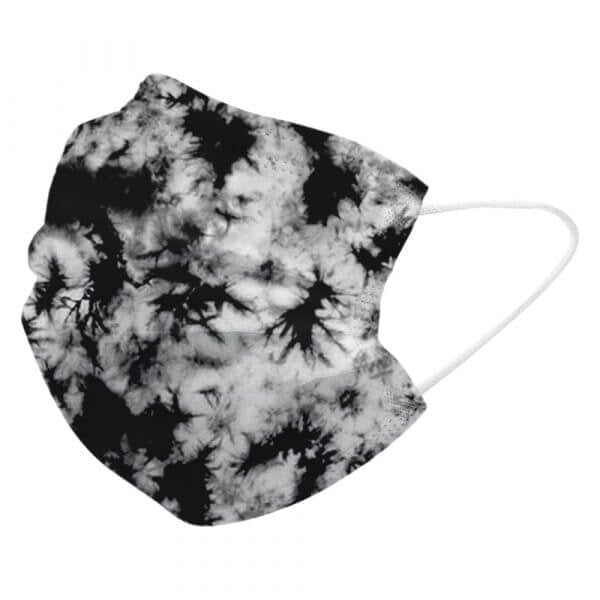 PopMe Mascherina Chirurgica Black & White Tie Dye 5 pezzi