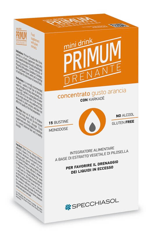 Primum Drenante Minidrink Gusto Arancia 15 bustine