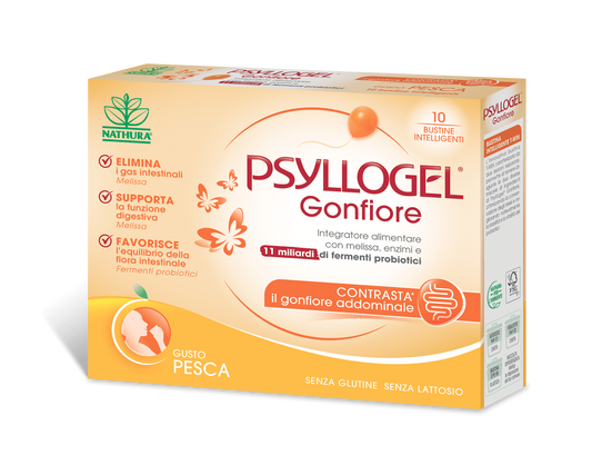 Psyllogel Gonfiore Gusto Pesca 10 bustine