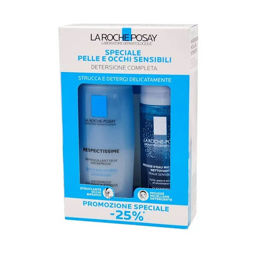 La Roche Posay Respectissime Struccante Bifasico 125ml + Acqua Mousse Fisiologica