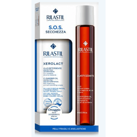 Rilastil SOS Secchezza Olio Elasticizzante 80ml + Xerolact Olio Detergente 200ml