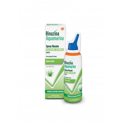 Rinazina Aquamarina Spray Nasale Isotonico Intenso con Aloe 100ml