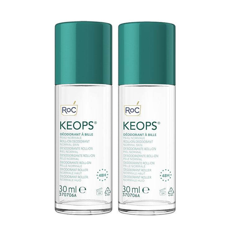 Roc Keops Deodorante Roll-On Pelle Normale Pacco Doppio 30ml+30ml