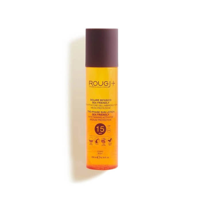 Rougj+ Solare Bifasico Media Protezione con Attivatore SPF15 200ml