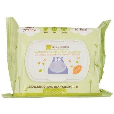 La Saponaria Bio Le Albicoccole Salviette Detergenti Delicate 20 Pezzi