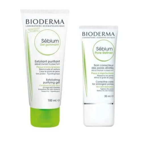 Bioderma Pack Sebium Pore Refiner 30ml + Gel Gommant 100ml