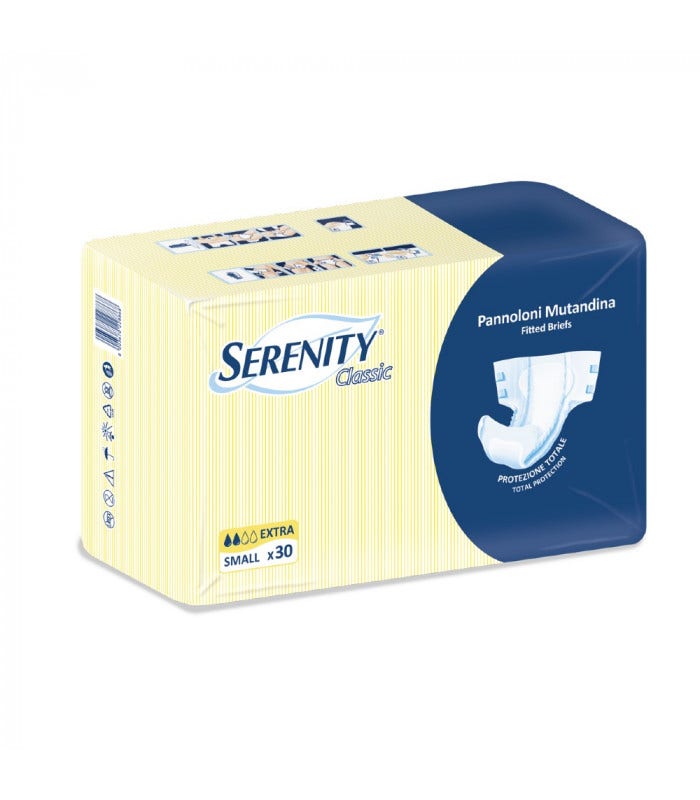 Serenity Pannolone Mutanda Classic Extra Sottile Tg S 30 Pezzi