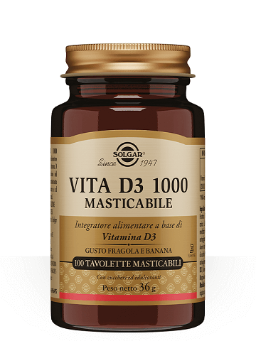 Solgar Vita D3 1000 Masticabile 100 tavolette