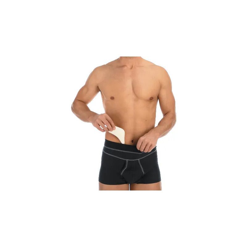 Scudotex Cotton Boxer Ernia Aperto Con 2 Pelotte Anatomiche In Gomma Cod.649 Nero taglia 4 (L)