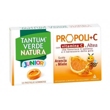 Tantum Verde Natura Junior Propoli+C 15 pastiglie gommose