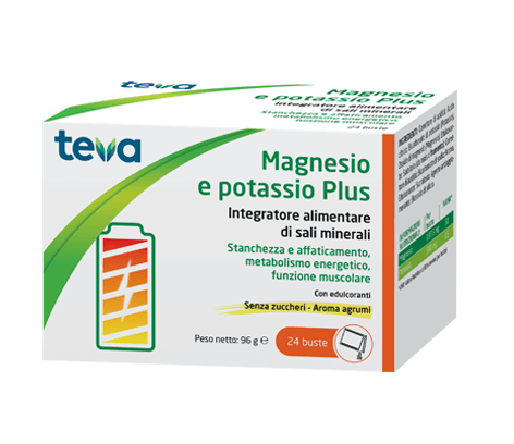 Teva Magnesio e Potassio Plus 24 bustine