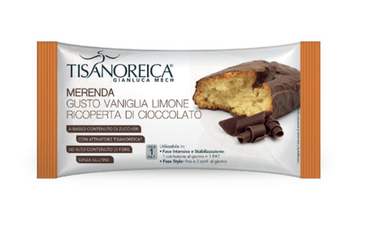 Dieta Tisanoreica Merenda gusto Vaniglia Limone ricoperta di Cioccolato 50g