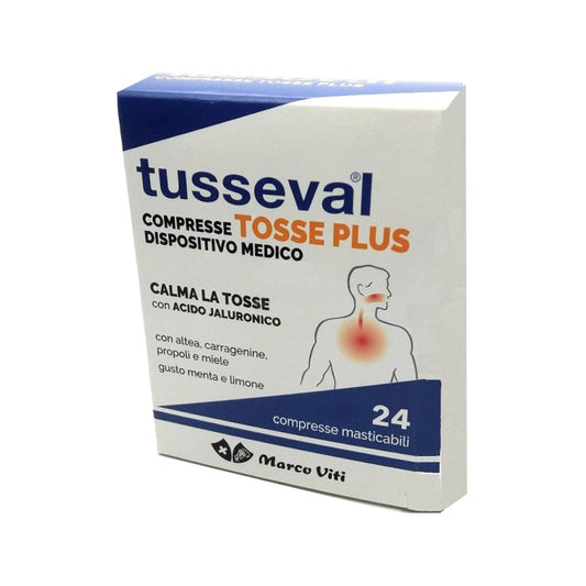 Tusseval Tosse Plus 24 Compresse Menta Limone