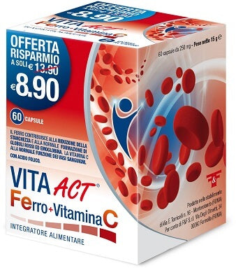 Vita Act Ferro + Vitamina C 60 capsule